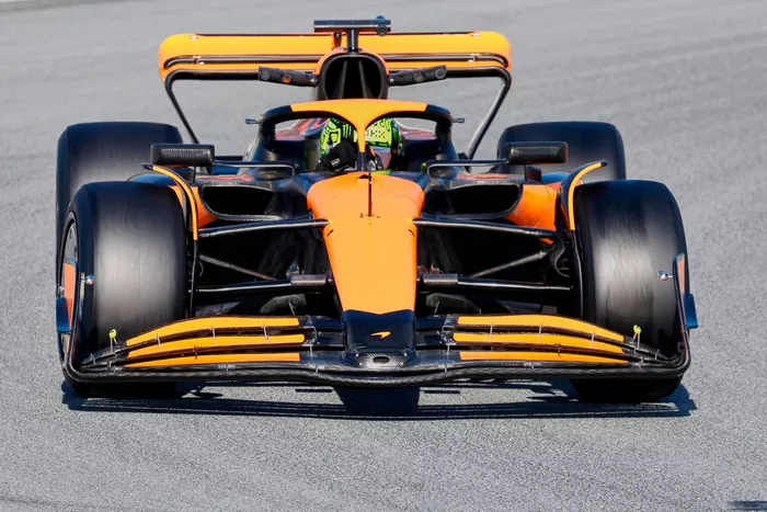 Lando Norris, McLaren during Pirelli test