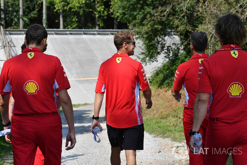 Sebastian Vettel, Ferrari sul banking di Monza