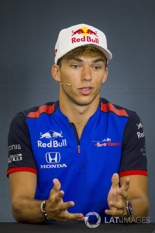 Pierre Gasly, Scuderia Toro Rosso Toro Rosso in the Press Conference
