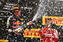 1st place Max Verstappen, Red Bull Racing and 3rd place Sebastian Vettel, Scuderia Ferrari SF16-H
