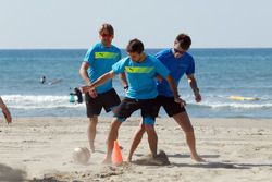 Augusto Farfus, Antonio Felix da Costa and Marco Wittmann, Beach Soccer