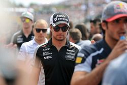 Sergio Perez, Sahara Force India F1 en el desfile de pilotos