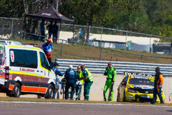 Lee Holdsworth, Team 18 Holden is taken away on a stretcher