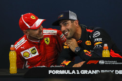 Sebastian Vettel, Ferrari and Daniel Ricciardo, Red Bull Racing in the Press Conference