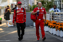 Kimi Raikkonen, Ferrari with his trainer Mark Arnal