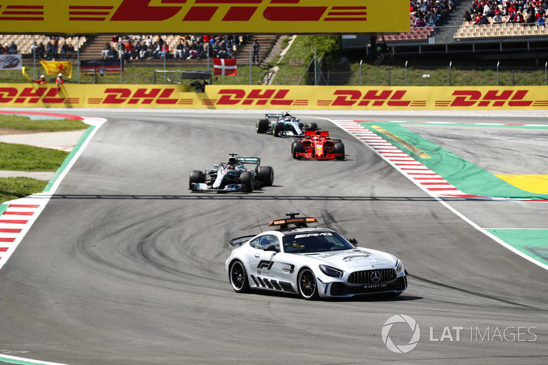 Safety Car, Lewis Hamilton, Mercedes AMG F1 W09, Sebastian Vettel, Ferrari SF71H, Valtteri Bottas, Mercedes AMG F1 W09