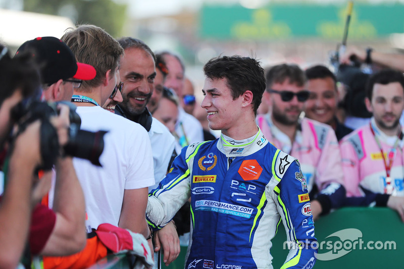 Third place Lando Norris, Carlin