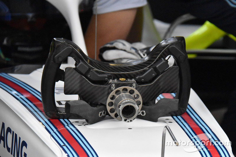 Lance Stroll, Williams FW41 steering wheel