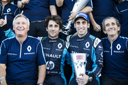 Jean-Paul Driot avec Nicolas Prost, Renault e.Dams, Sébastien Buemi, Renault e.Dams, et Alain Prost