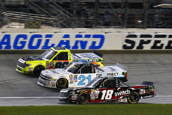 Noah Gragson, Kyle Busch Motorsports Toyota, Johnny Sauter, GMS Racing Chevrolet and Matt Crafton, ThorSport Racing Toyota
