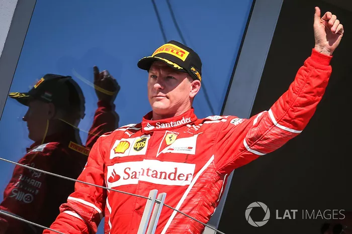 Podio: segundo lugar Kimi Raikkonen, Ferrari