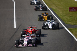 Sergio Perez, Sahara Force India F1 VJM10, Sebastian Vettel, Ferrari SF70H, Felipe Massa, Williams FW40, Nico Hulkenberg, Renault Sport F1 Team RS17