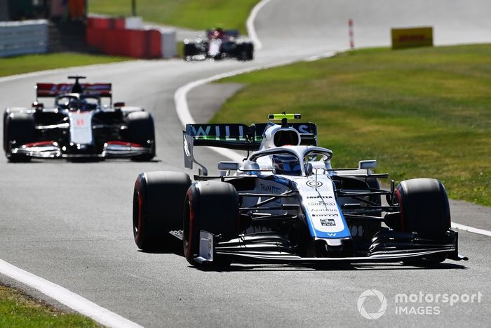 Nicholas Latifi, Williams FW43, Romain Grosjean, Haas VF-20