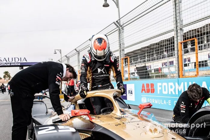 Jean-Eric Vergne, DS Techeetah, DS E-Tense FE20, arriva in griglia di partenza