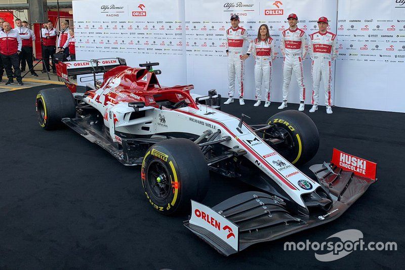 Tatiana Calderón, Robert Kubica, Antonio Giovinazzi, Kimi Raikkonen, Alfa Romeo
