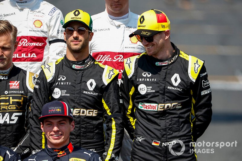 Daniel Ricciardo, Renault F1 Team ve Nico Hulkenberg, Renault F1 Team