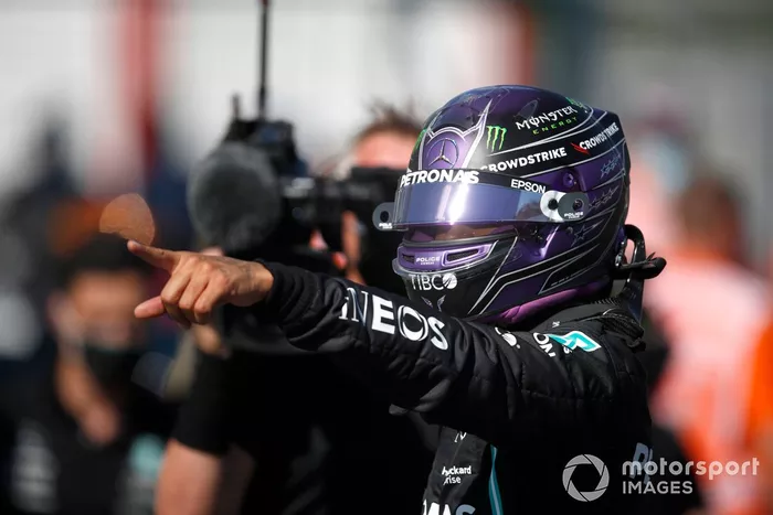 Ganador de la pole, Lewis Hamilton, Mercedes