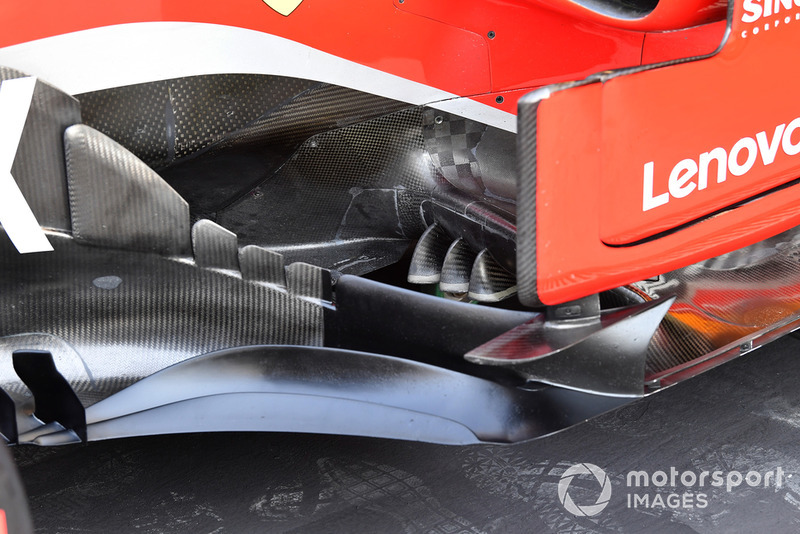 Ferrari SF71H detalle del bargeboard