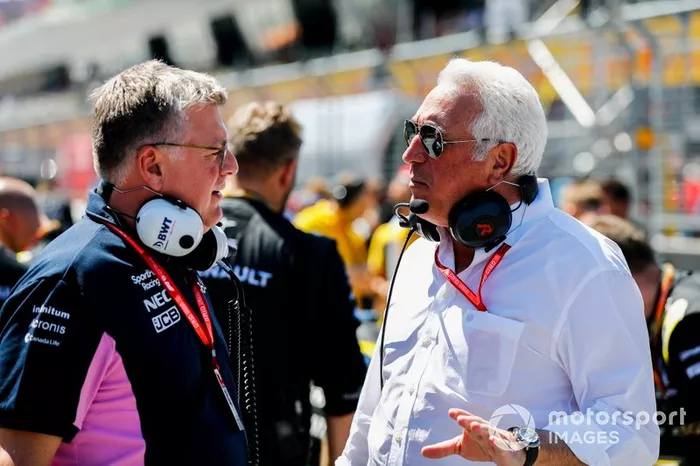 Otmar Szafnauer, Team Principal and CEO, Racing Point, and Lawrence Stroll, Owner, Racing Point