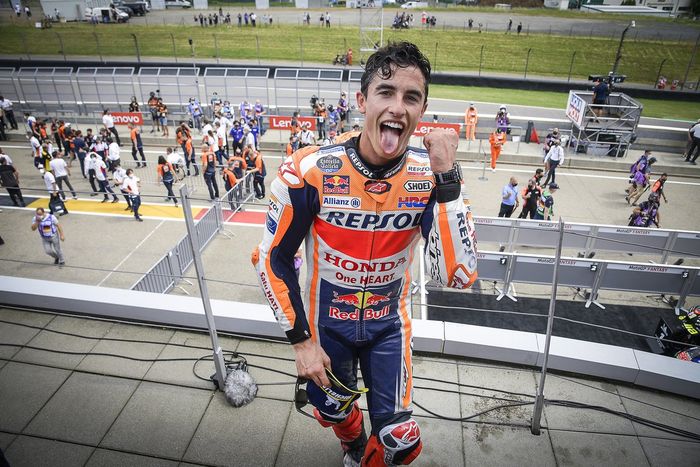 Podio: ganador de la carrera Marc Márquez, Repsol Honda Team