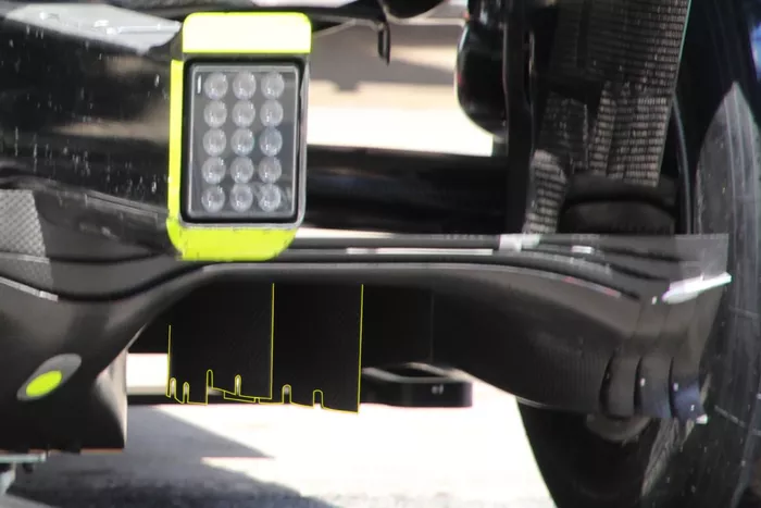 Detalle del difusor del Aston Martin AMR21