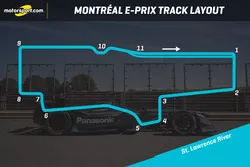 Montréal E-Prix track layout