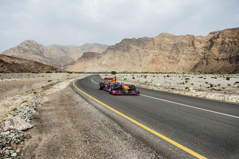 David Coulthard, Red Bull Racing during a show run in Oman