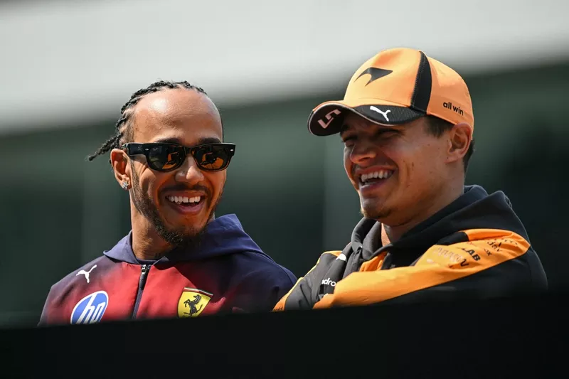 Lewis Hamilton, Ferrari, Lando Norris, McLaren