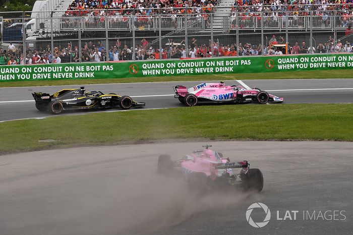 Sergio Perez, Force India VJM11 trompea