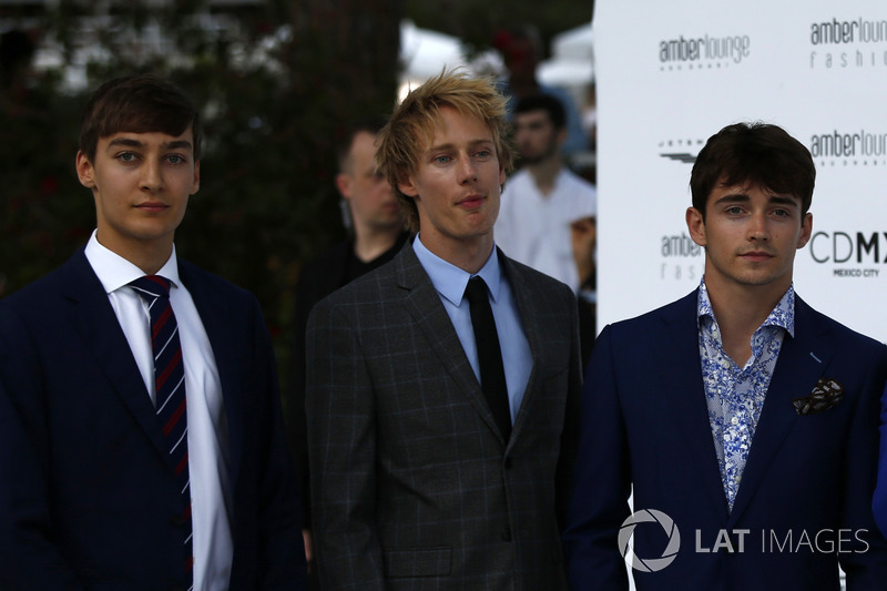 George Russell, Brendon Hartley, Scuderia Toro Rosso and Charles Leclerc, Sauber and Charles Leclerc, Sauber