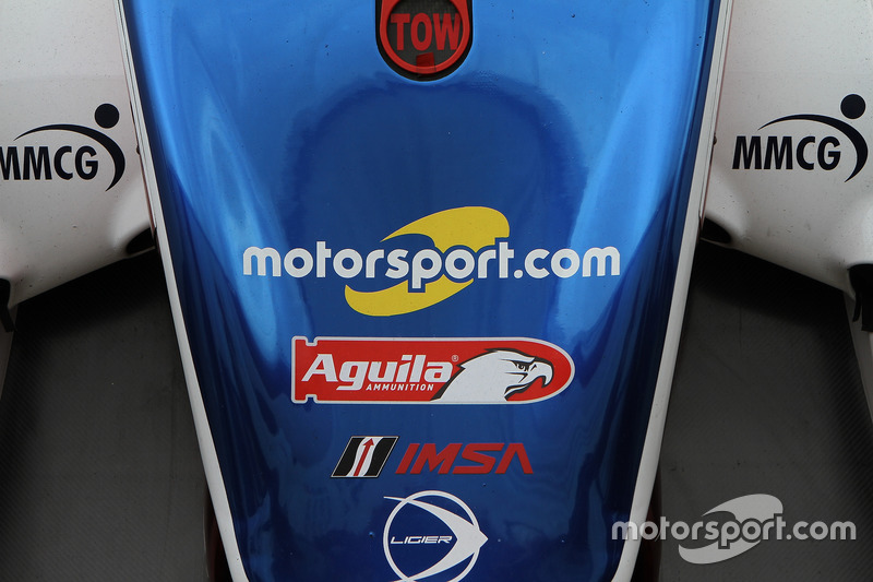 Motorsport.com logo on the #32 United Autosports Ligier LMP2: Will Owen, Hugo de Sadeleer, Paul Di R