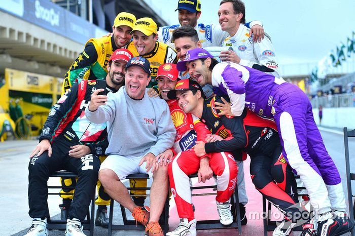 Foto dos ex-pilotos de F1 na Corrida de Duplas