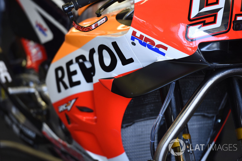 Wings on the bike of Marc Marquez, Repsol Honda Team