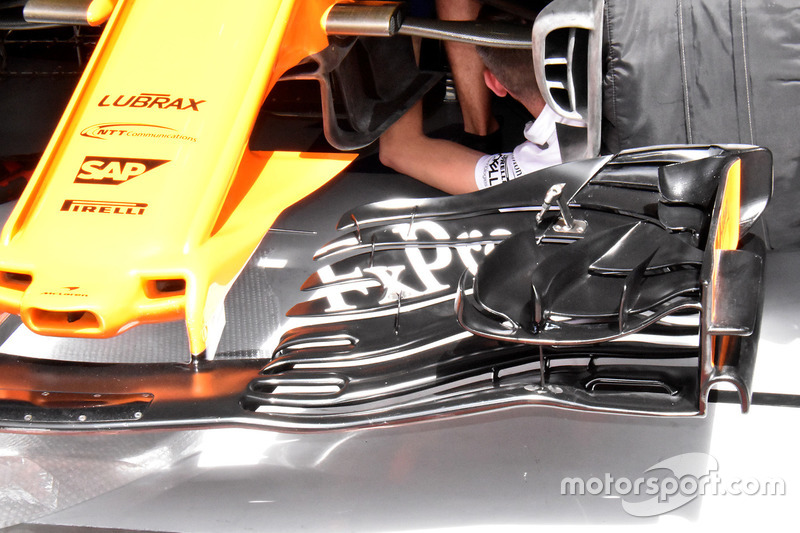 L'aileron avant de la McLaren MCL33