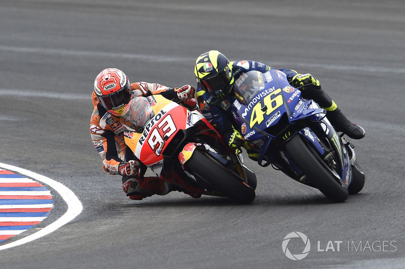 Marc Marquez, Repsol Honda Team, Valentino Rossi, Yamaha Factory Racing crash