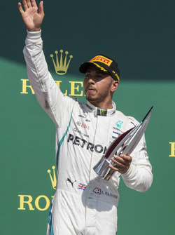 Lewis Hamilton, Mercedes-AMG F1 sur le podium