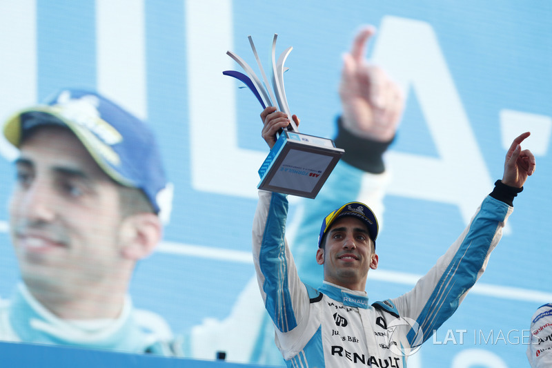Sébastien Buemi, Renault e.Dams, en el podio