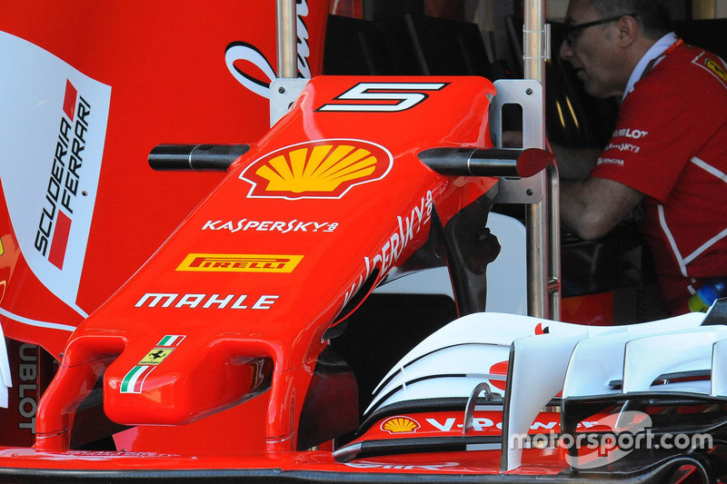 Ferrari SF70H, presa S-duct e ala anteriore