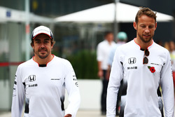 Fernando Alonso, McLaren; Jenson Button, McLaren