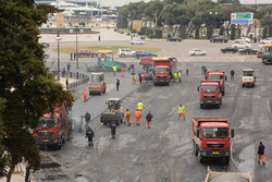 Neuer Asphalt für den Baku-Straßenkurs