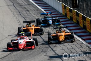 Jehan Daruvala, PREMA Racing, Alessio Deledda, Campos Racing and Alexander Peroni, Campos Racing