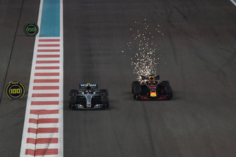 Valtteri Bottas, Mercedes-AMG F1 W09 en Daniel Ricciardo, Red Bull Racing RB14