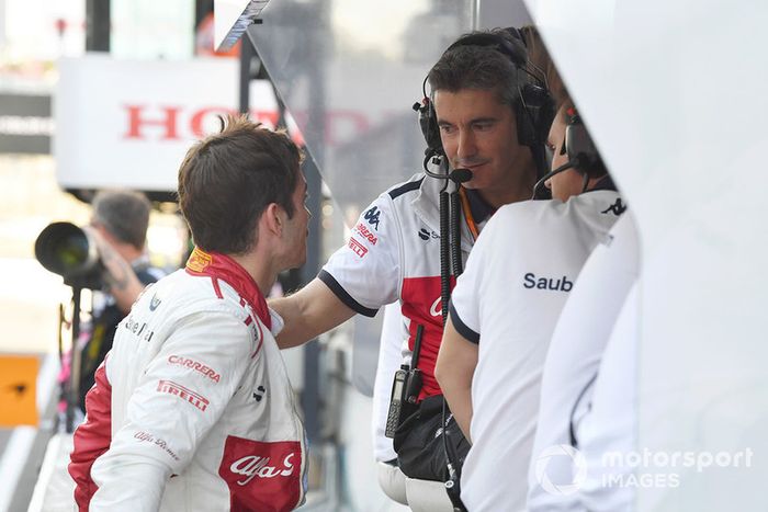 Charles Leclerc, Sauber y Xevi Pujolar, Sauber