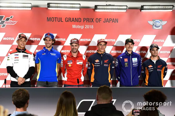 Takaaki Nakagami, Team LCR Honda, Alex Rins, Team Suzuki MotoGP, Andrea Dovizioso, Ducati Team, Marc Marquez, Repsol Honda Team, Maverick Viñales, Yamaha Factory Racing, Dani Pedrosa, Repsol Honda Team