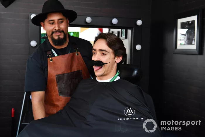 Esteban Gutierrez at Movember Barbers shop 