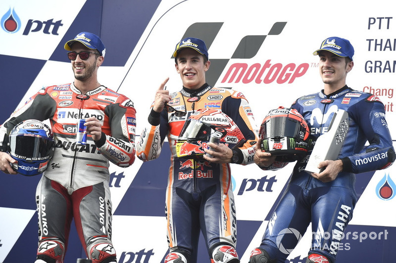 Андреа Довіціозо, Ducati Team, Марк Маркес, Repsol Honda Team, Маверік Віньялес, Yamaha Factory Racing