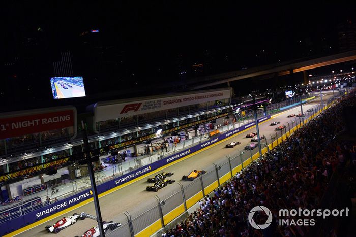 La salida del GP de Singapur