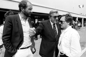 Yvon Leon, FISA Secretary General; Jean Marie Balestre, President FISA and Bernie Ecclestone, Brabham Team Owner and FOCA President