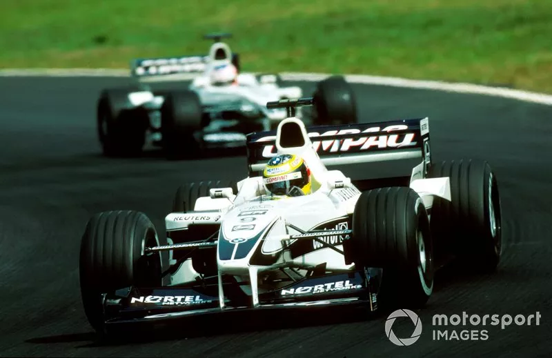 Ralf Schumacher et Jenson Button en piste