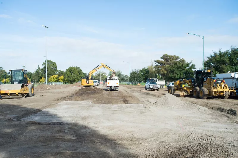 Les travaux au virage 13